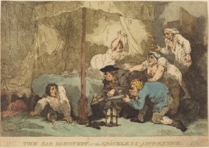 El triste descubrimiento, o El aprendiz sin modales de Thomas Rowlandson