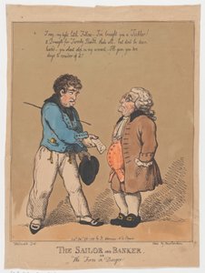 El marinero y el banquero, o la empresa en peligro, 28 de octubre de 1799 de Thomas Rowlandson