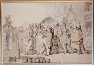 La venta de bellezas inglesas en las Indias Orientales, c.1810
