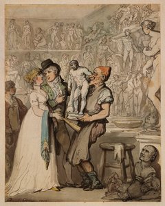 El taller del escultor: Comprando moldes, 1802 de Thomas Rowlandson