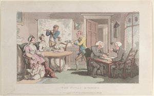 La velada social, de El vicario de Wakefield de Thomas Rowlandson