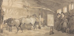 El establo de una posada, c.1790 de Thomas Rowlandson