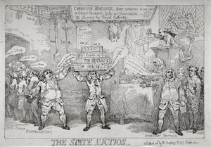 La subasta estatal, 1784 de Thomas Rowlandson