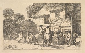 Las tres herraduras, una posada en el camino, 18 de diciembre de 1787 de Thomas Rowlandson