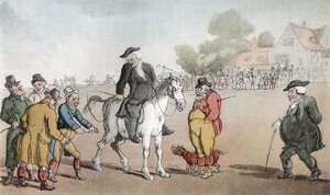 El vicario vendiendo su caballo, ilustración de 