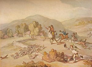 La Caza del Pueblo de Thomas Rowlandson