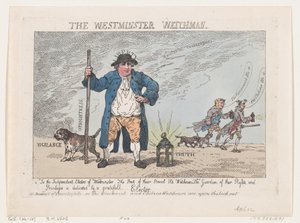 El vigilante de Westminster, 12 de abril de 1784 de Thomas Rowlandson