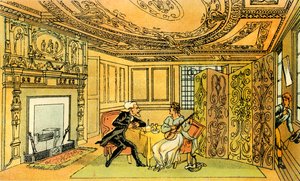 La visita del Dr. Syntax a la Viuda Esperanzada de Thomas Rowlandson