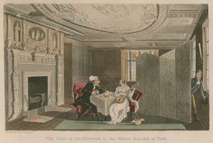 La visita del Dr. Syntax a la viuda Hopefull en York de Thomas Rowlandson