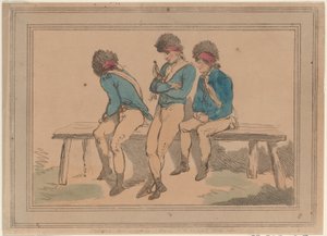 Tres voluntarios, 1798 de Thomas Rowlandson