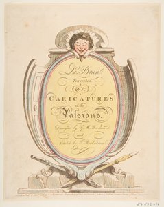 Página de título: Le Brun Travested, o Caricaturas de las Pasiones, 21 de enero de 1800