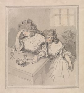 Dos chicas de copas de Thomas Rowlandson