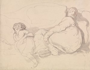 Dos figuras dormidas de Thomas Rowlandson