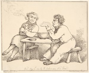 Dos hombres en la mesa