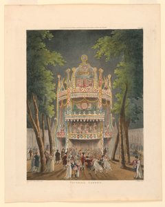 Jardín Vauxhall del Repositorio de Ackermann de Thomas Rowlandson