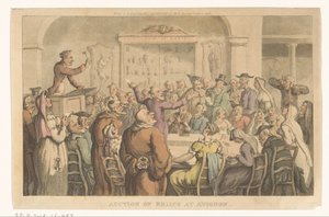 Veiling van relieken te Avignon Subasta de reliquias en Avignon (título sobre objeto)