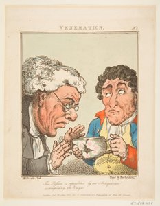 Veneración Le Brun Travestido, o Caricaturas de las Pasiones, 21 de enero de 1800 de Thomas Rowlandson