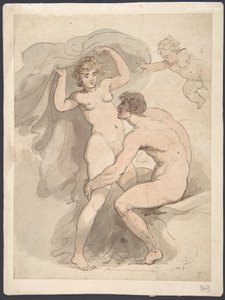 Venus, Anquises y Cupido de Thomas Rowlandson