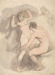 Venus, Anquises y Cupido, 1780-1827 de Thomas Rowlandson