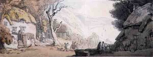 Vista desde los acantilados, The Mumbles, Gales del Sur de Thomas Rowlandson