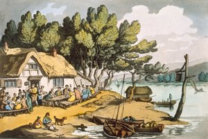 Vista cerca de Newport, Isla de Wight, pub. 1822
