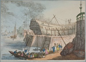 Vista del Muelle de Brunswick de Thomas Rowlandson