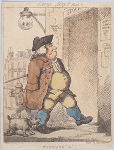 ¡Entrando a Trompicones!, 1 de agosto de 1799 de Thomas Rowlandson