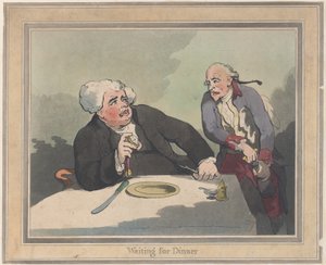 Esperando la Cena, 5 de noviembre de 1792 de Thomas Rowlandson