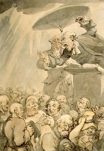 William Field (1768-1851) predicando de Thomas Rowlandson