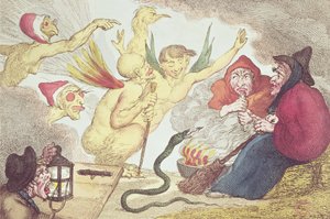 Brujas en un pajar de Thomas Rowlandson