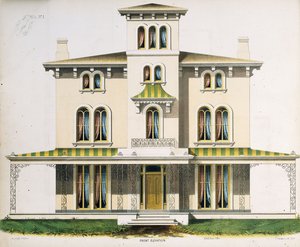 Elevación Frontal para Villa No.1, de 