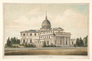 NORDESTE. Vista de la Casa del Estado Construida en 1794 - Trenton, N.J. Modificada y Ampliada 1845-6 de Thomas S. Sinclair