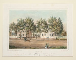 Residencia / del difunto George Dillwyn/ del difunto Joseph Bloomfield (Burlington, NJ), desde 14 vistas de Burlington de Thomas S. Sinclair