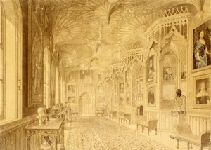 Galería Larga en Strawberry Hill, Twickenham de Thomas Sandby