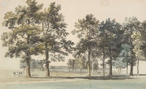 La isla del foso, Gran Parque de Windsor, 1754-55 de Thomas Sandby