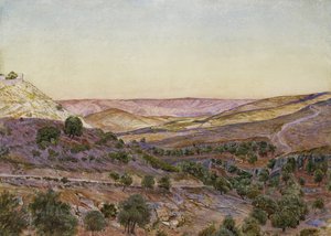 Las colinas de Moab y el valle de Hinnom, 1854 de Thomas Seddon