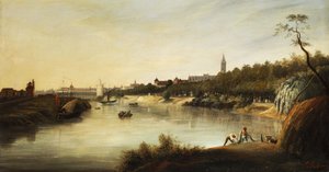Vista de una ciudad inglesa (?) de Thomas Sewell Robins