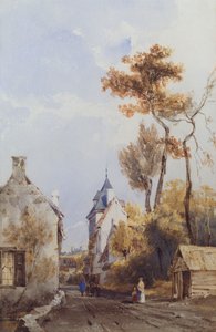 Vista de una calle de pueblo, Waterloo de Thomas Shotter Boys
