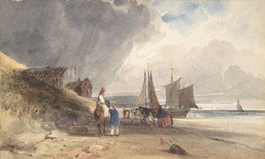 Figuras en una playa, norte de Francia de Thomas Shotter Boys