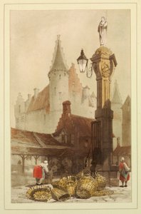 Mercado de pescado, Amberes de Thomas Shotter Boys