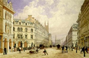 Viaducto de Holborn mirando al Este, Ciudad de Londres de Thomas Shotter Boys