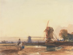 Paisaje con molinos de viento de Thomas Shotter Boys