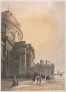 Arquitectura pintoresca en París, Gante, Amberes, Ruan: La Capilla del Instituto..., 1839 de Thomas Shotter Boys