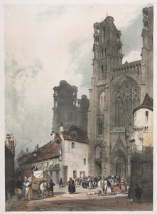 Arquitectura pintoresca en París, Gante, Amberes, Ruan: Laon, Francia de Thomas Shotter Boys