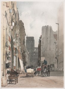 Arquitectura pintoresca en París, Gante, Amberes, Rouen: Nôtre Dame, París, 1839 de Thomas Shotter Boys