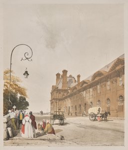 Arquitectura pintoresca en París, Gante, Amberes, Ruan: Pabellón de Flors, Tullerías, París de Thomas Shotter Boys