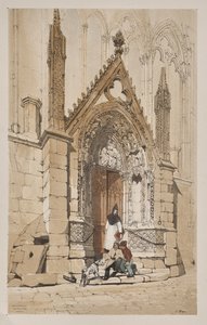 Arquitectura pintoresca en París, Gante, Amberes, Ruan: Porte Rouge, Nôtre Dame, París de Thomas Shotter Boys