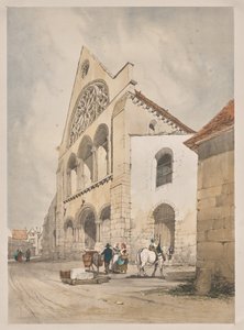 Arquitectura pintoresca en París, Gante, Amberes, Ruan: San Andrés, Chartres, Francia de Thomas Shotter Boys