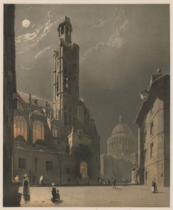 Arquitectura pintoresca en París, Gante, Amberes, Rouen: St. Etienne du Mont y el Panteón, París de Thomas Shotter Boys