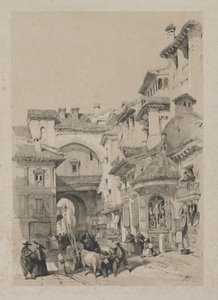 Bocetos Pintorescos en España: Puerta de la Vivarrambla, Granada